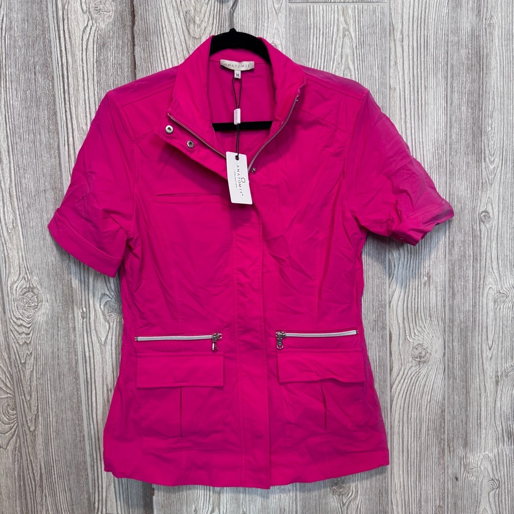 Anatomie Fuchsia Short-Sleeve Utility Jacket